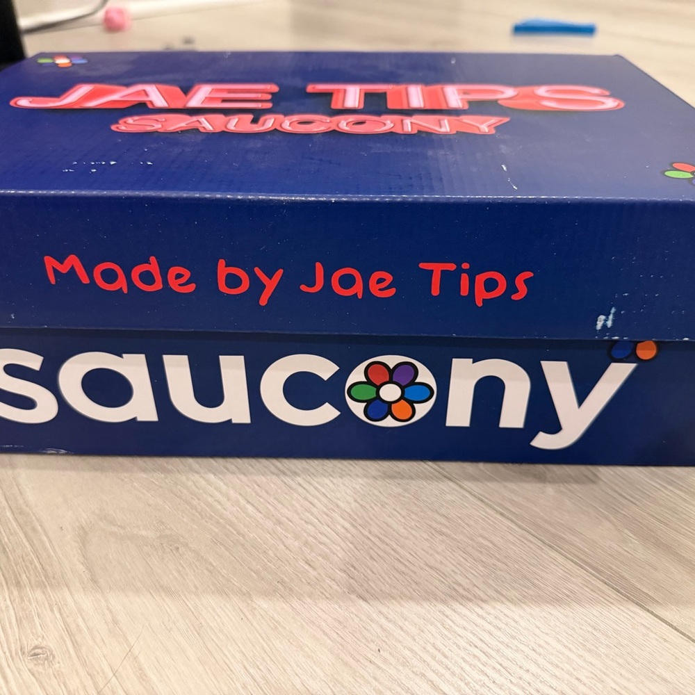 Saucony x Jae Tips Jazz 9 Sneakers - Blue/Yellow/Orange/Pink - Picture 8 of 11